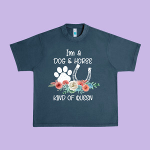 Im A Dog And Horse Kind Of Queen Urban Heavy Tee Designed By Bettercallsaul