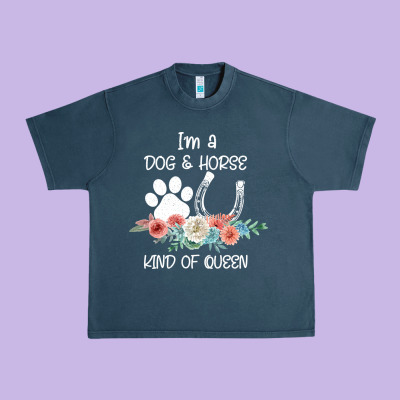 Im A Dog And Horse Kind Of Queen Urban Heavy Tee Designed By Bettercallsaul