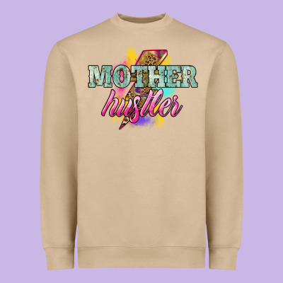 Mother Hustler Lightning Bolt Mother's Day Heavyweight Sweatshirt Designed By Howdyjamesfarm