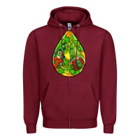 Burgundy st.patrick's teardrop earrings Zipper Hoodie - FaDigitalArtStudio