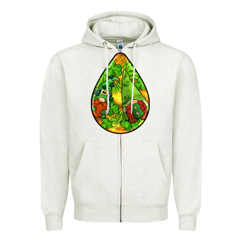 St.patrick's Teardrop Earrings Zipper Hoodie by FaDigitalArtStudio | Teevron