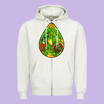 St.patrick's Teardrop Earrings Zipper Hoodie Designed By Fadigitalartstudio