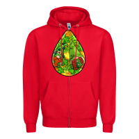 Red st.patrick's teardrop earrings Zipper Hoodie - FaDigitalArtStudio