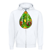 White st.patrick's teardrop earrings Zipper Hoodie - FaDigitalArtStudio