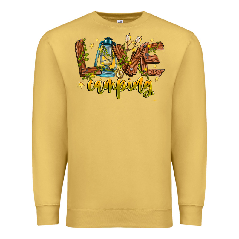 Love Camping Premium Sweatshirt by CowhideDigitalArt | Teevron