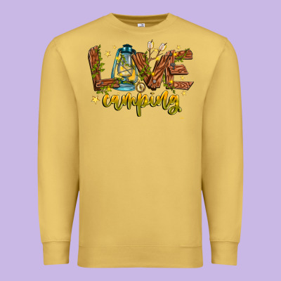 Love Camping Premium Sweatshirt Designed By Cowhidedigitalart