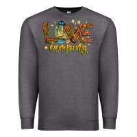 Charcoal Heather Love Camping Premium Sweatshirt - CowhideDigitalArt