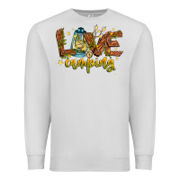Dove Grey Love Camping Premium Sweatshirt - CowhideDigitalArt