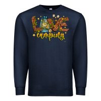 Navy Love Camping Premium Sweatshirt - CowhideDigitalArt