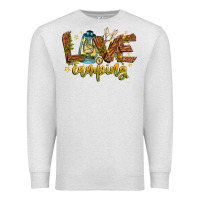 Oatmeal Heather Love Camping Premium Sweatshirt - CowhideDigitalArt