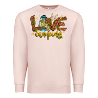 Pale Pink Love Camping Premium Sweatshirt - CowhideDigitalArt