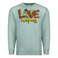Seafoam Love Camping Premium Sweatshirt - CowhideDigitalArt