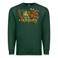 Sports Green Love Camping Premium Sweatshirt - CowhideDigitalArt