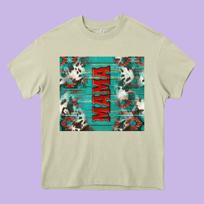 Western Mama Heavy Core Tee Designed By Nancycooperartshop