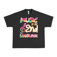 Pigment Black Cool I Love Music Shirt Gifts Music Is My Second Language Urban Heavy Tee - Bettercallsaul