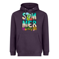 Plum Summer Vibes Heavyweight Hoodie - CowhideDigitalArt