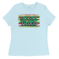 Baby Blue Floral Mama Tried Ladies Tee - Jasminsmagicworld