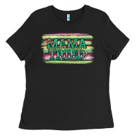 Black Floral Mama Tried Ladies Tee - Jasminsmagicworld