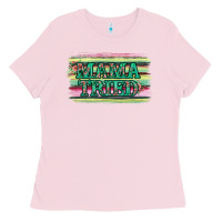 Bubblegum Pink Floral Mama Tried Ladies Tee - Jasminsmagicworld