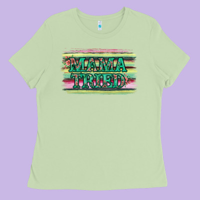 Floral Mama Tried Ladies Tee Designed By Jasminsmagicworld