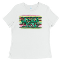 White Floral Mama Tried Ladies Tee - Jasminsmagicworld
