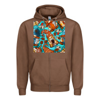 Chestnut coffee and barista gnomes with glitter seamless pattern bbs Zipper Hoodie - BundleAndBundleShop