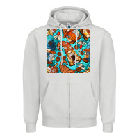 Dove Grey coffee and barista gnomes with glitter seamless pattern bbs Zipper Hoodie - BundleAndBundleShop
