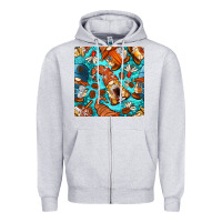 Heather Grey coffee and barista gnomes with glitter seamless pattern bbs Zipper Hoodie - BundleAndBundleShop