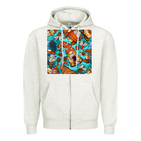 Oatmeal Heather coffee and barista gnomes with glitter seamless pattern bbs Zipper Hoodie - BundleAndBundleShop