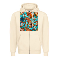 Sandshell coffee and barista gnomes with glitter seamless pattern bbs Zipper Hoodie - BundleAndBundleShop