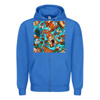 True Royal coffee and barista gnomes with glitter seamless pattern bbs Zipper Hoodie - BundleAndBundleShop