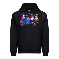 Black american flag gnomes truck Urban Hoodie - Artiststas