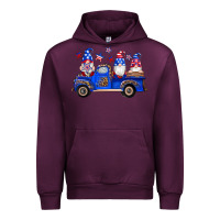 Mauve Wine american flag gnomes truck Urban Hoodie - Artiststas