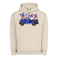 Pigment French Oak american flag gnomes truck Urban Hoodie - Artiststas