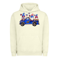 Pigment Pistachio american flag gnomes truck Urban Hoodie - Artiststas