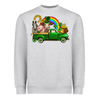 Heather Grey St. Patrick's Day farm animals Heavyweight Sweatshirt - CowGirlArtShop