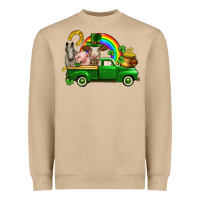 Mushroom St. Patrick's Day farm animals Heavyweight Sweatshirt - CowGirlArtShop