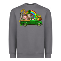 Storm St. Patrick's Day farm animals Heavyweight Sweatshirt - CowGirlArtShop