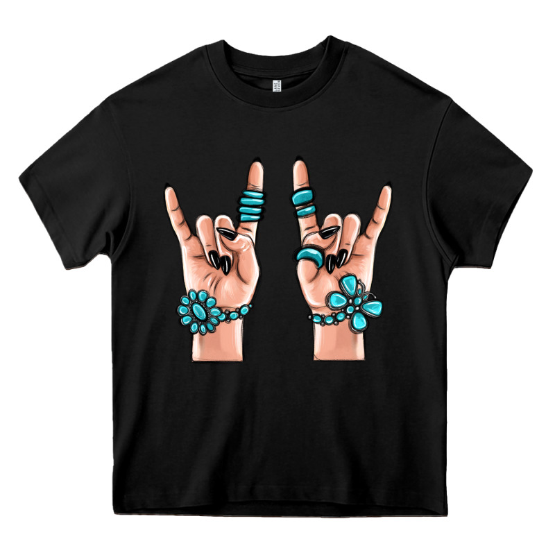 Gemstone Rock Hand Heavy Core Tee by MaliasSmallBusiness | Teevron