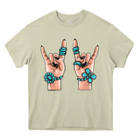 Mossy gemstone rock hand Heavy Core Tee - MaliasSmallBusiness