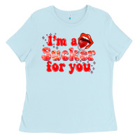 Baby Blue im a sucker for you valentines the day Ladies Tee - NancyCooperArtShop
