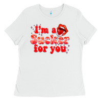 White im a sucker for you valentines the day Ladies Tee - NancyCooperArtShop
