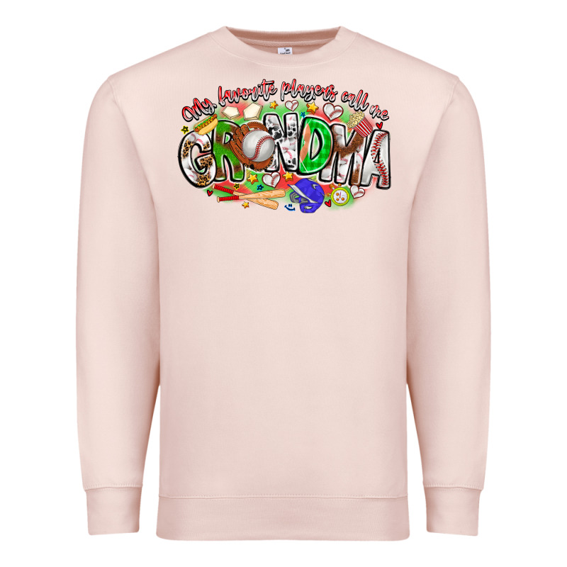 My Favorite Platers Call Me Grandma Baseball Premium Sweatshirt by CowhideDigitalArt | Teevron