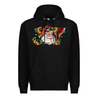 Black santa joy with sunflowers Premium Hoodie - RanaPortraitStore