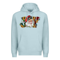 Blue Mist santa joy with sunflowers Premium Hoodie - RanaPortraitStore