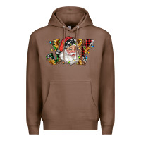Chestnut santa joy with sunflowers Premium Hoodie - RanaPortraitStore