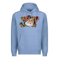 Colony Blue santa joy with sunflowers Premium Hoodie - RanaPortraitStore