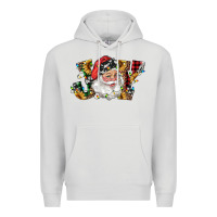 Dove Grey santa joy with sunflowers Premium Hoodie - RanaPortraitStore