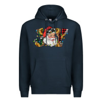 Navy santa joy with sunflowers Premium Hoodie - RanaPortraitStore