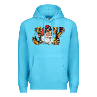 Ocean Blue santa joy with sunflowers Premium Hoodie - RanaPortraitStore